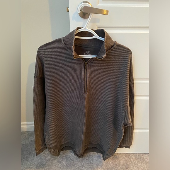 Aerie Quarter Zip Ribbed Sweater Size S NWOT - Picture 1 of 3
